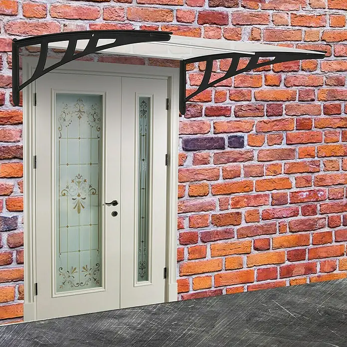 Marquesina para puerta Canopy - 105 x 120 x 33 cm, Transparente - Foto ambiente
