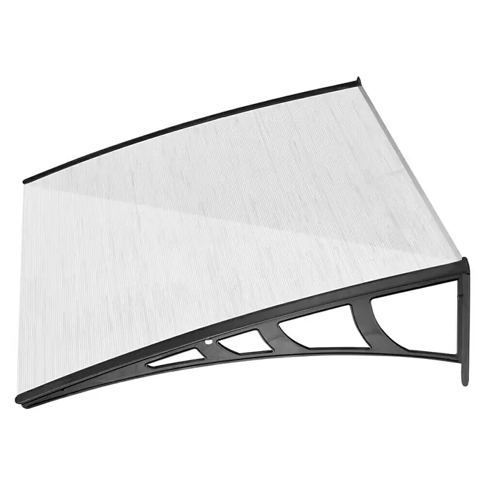 Marquesina para puerta Canopy - 105 x 120 x 33 cm, Transparente - Vista angular