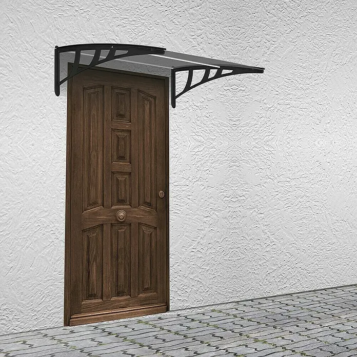 Marquesina para puerta Canopy - 105 x 120 x 33 cm, Bronce - Foto ambiente