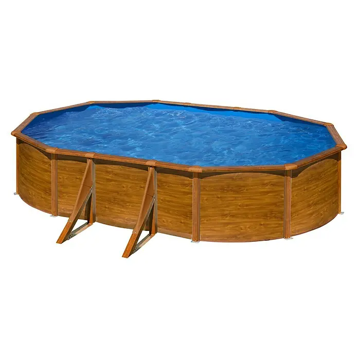 myPool Feeling Set za ovalni bazen - 500 x 300 x 132 cm, 17 m³, Drvo - Dijagonalni pogled