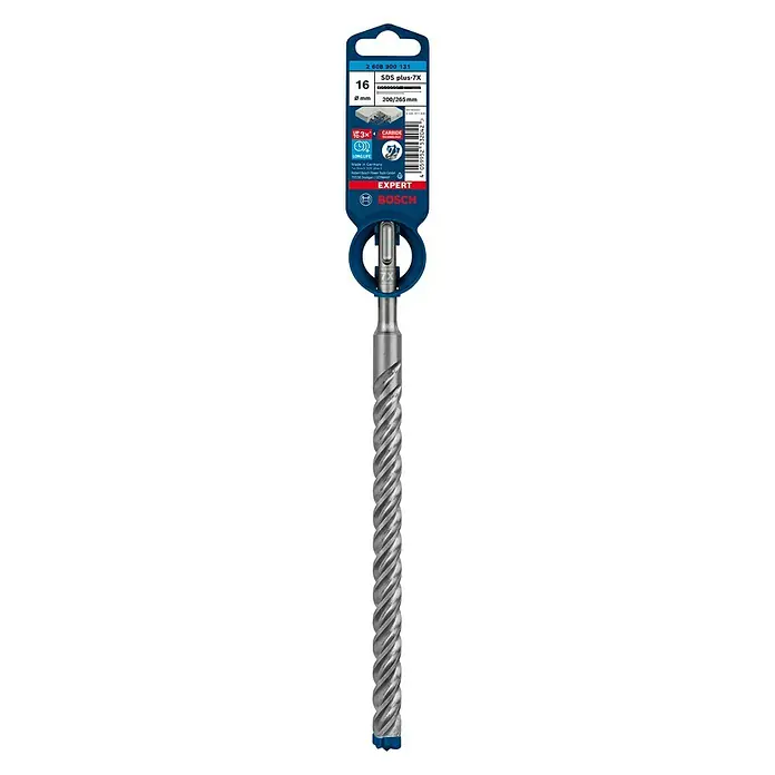 Bosch Professional Expert SDS-Plus Betonbohrer SDS Plus-7X - Durchmesser: 16 mm, Länge: 265 mm - Vorderansicht