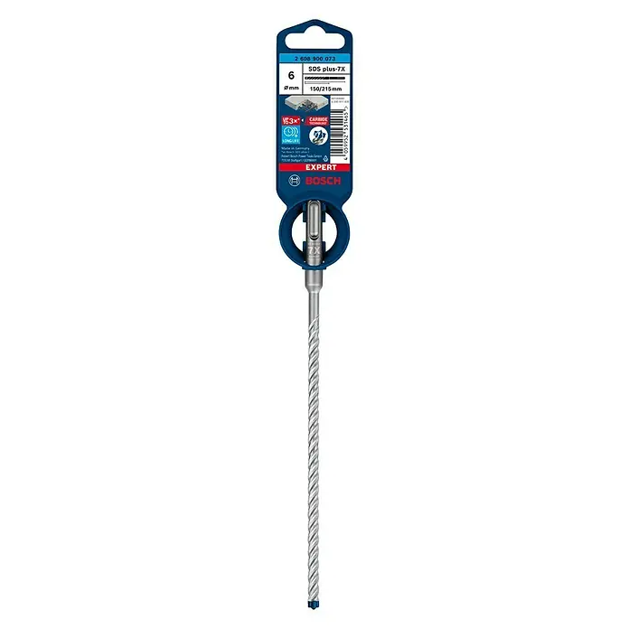 Bosch Professional Expert SDS-Plus Betonbohrer SDS Plus-7X - Durchmesser: 6 mm, Länge: 215 mm - Vorderansicht