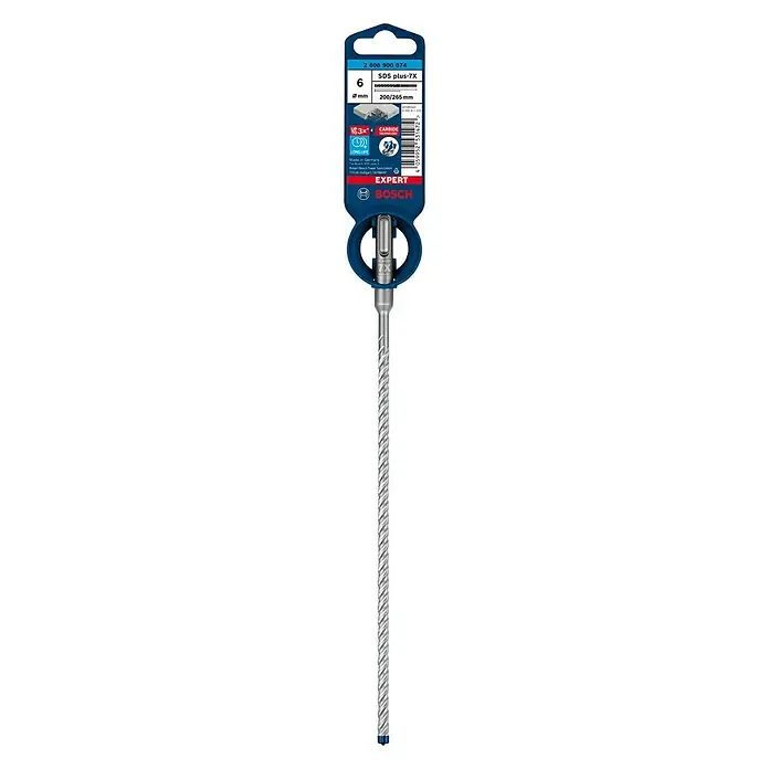 Bosch Professional Expert SDS-Plus Betonbohrer SDS Plus-7X - Durchmesser: 6 mm, Länge: 265 mm - Vorderansicht