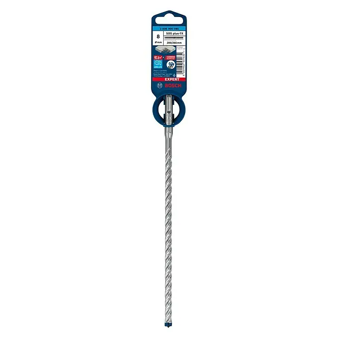 Bosch Professional Expert SDS-Plus Betonbohrer SDS Plus-7X - Durchmesser: 8 mm, Länge: 265 mm - Vorderansicht