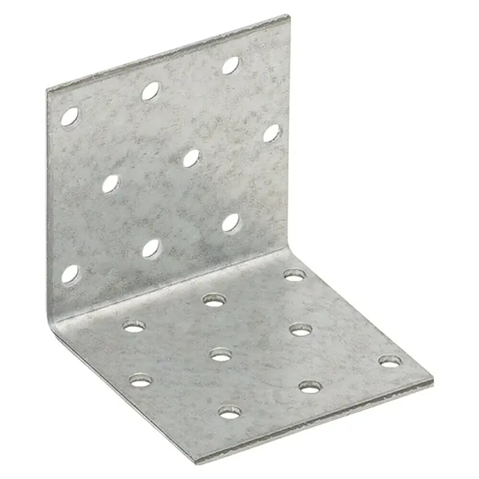 Stabilit Escuadra con placa perforada - 60 x 60 x 60 mm, Zincado, 1 ud. - Vista angular