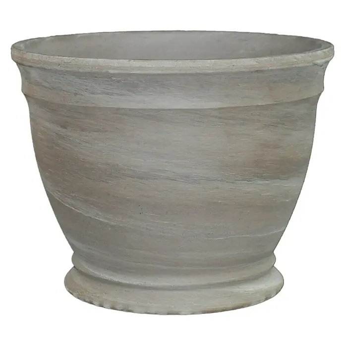 Pflanztopf Gallicus - Außenmaß (Ø x H): 29 x 21,2 cm, Naturmaterialien, Basalt - Vorderansicht