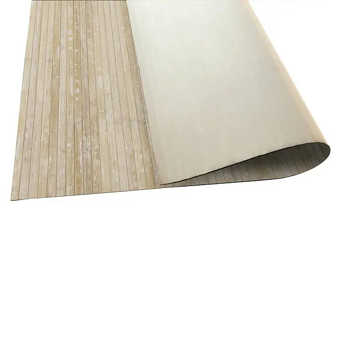 Alfombra de bambú Cool - Yeso, 140 x 50 cm - Primer plano