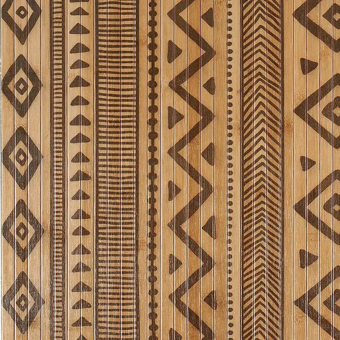 Alfombra de bambú Etnic - Natural/Negro, 180 x 120 cm - Primer plano