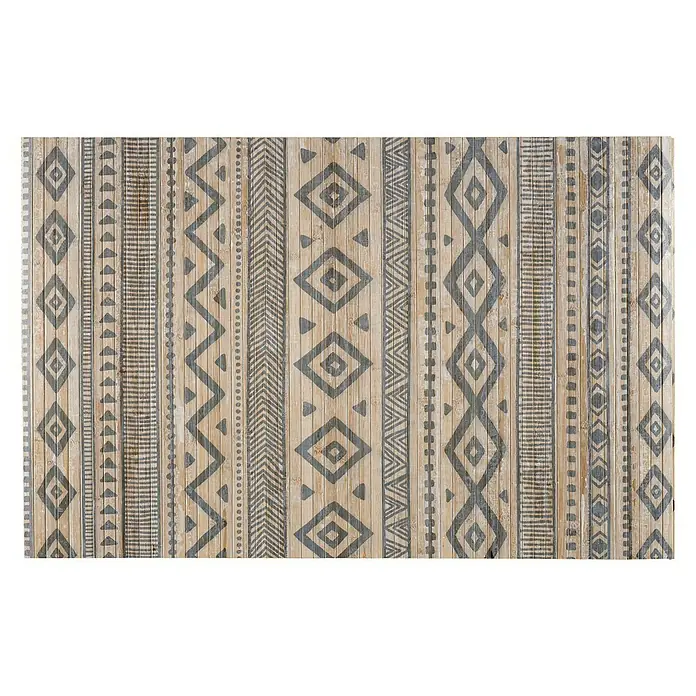 Alfombra de bambú Etnic - Blanco/gris, 90 x 60 cm - Vista descendente