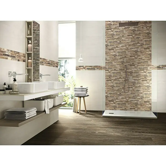 Harmonie by Palazzo Feinsteinzeugfliese - 14,5 x 90 cm, Mahagoni, Matt - Stimmungsaufnahme