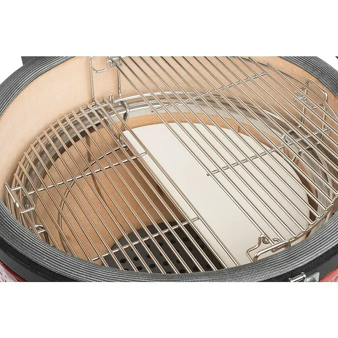 Kamado Joe Holzkohlegrill CLASSIC II - Rot, Hauptgrillfläche: Ø 46 cm - Detailaufnahme