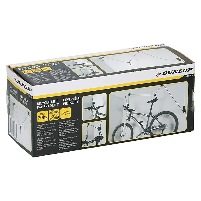 Dunlop Elevador de techo para bicicletas - Peso total máx. admisible: 20 kg - Vista angular