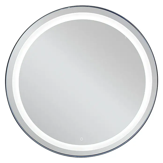 Espejo redondo con luz LED Ogun - Diámetro: 60 cm, Cromo - Vista frontal