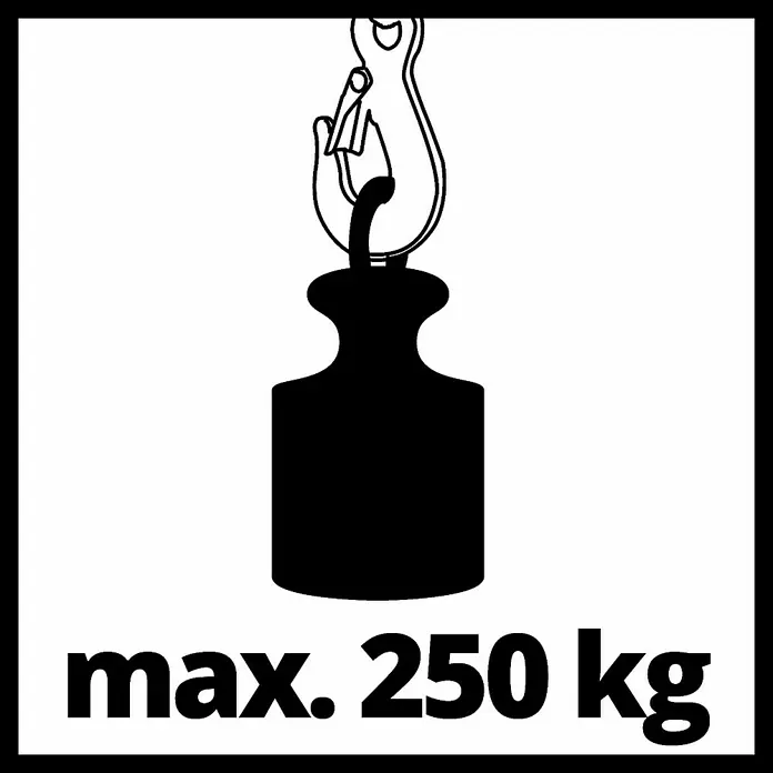 Einhell Polipasto TC-EH 250 - Peso máximo admitido: 125 kg sin rueda giratoria, 500 W