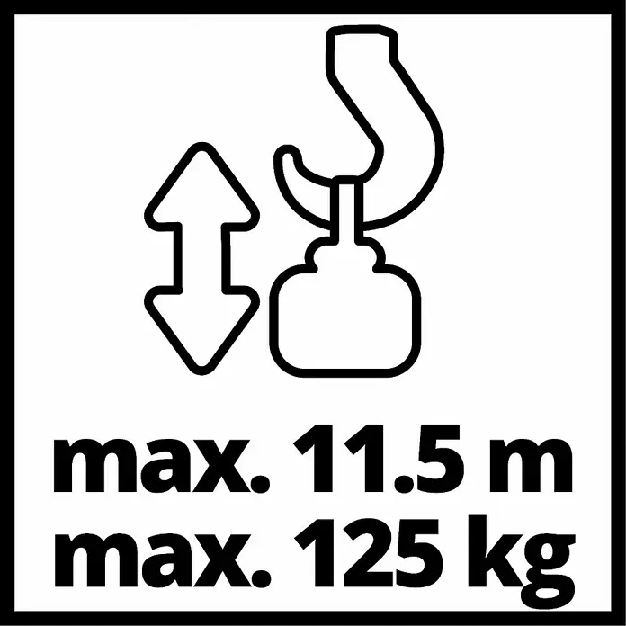 Einhell Polipasto TC-EH 250 - Peso máximo admitido: 125 kg sin rueda giratoria, 500 W