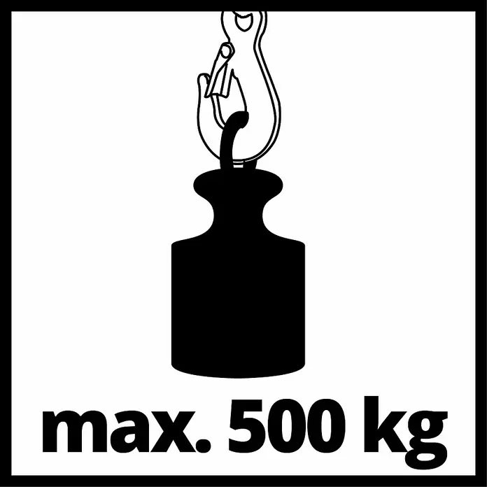 Einhell Polipasto TC-EH 500 - Peso máximo admitido: 250 kg sin rueda giratoria, 1.000 W