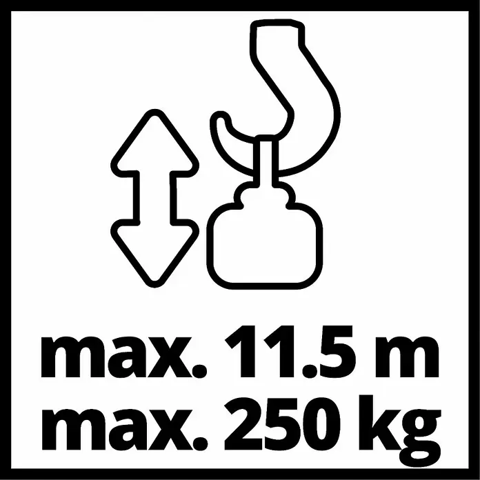 Einhell Polipasto TC-EH 500 - Peso máximo admitido: 250 kg sin rueda giratoria, 1.000 W
