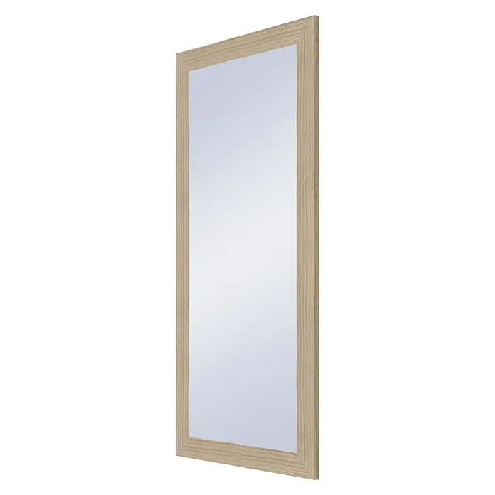 Espejo XXL - 76 x 186 cm, Madera clara - Vista angular