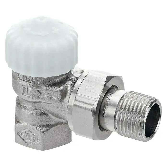 Heimeier Thermostat-Ventilunterteil V-exact II - ½″, Eck - Diagonale Ansicht