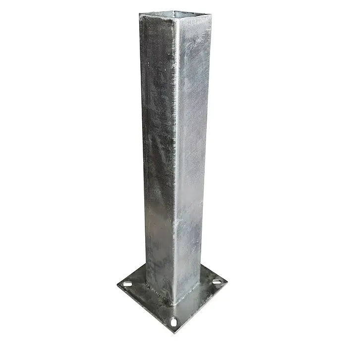 Base para poste - Plateado - Vista angular