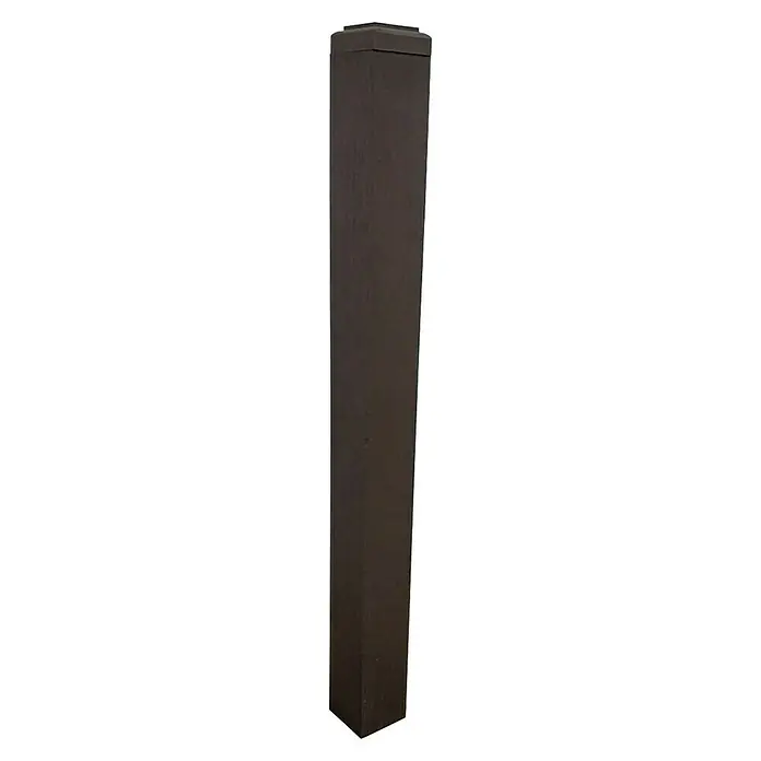 Poste para cercado - Altura: 800 mm, Marrón, Material compuesto - Vista angular