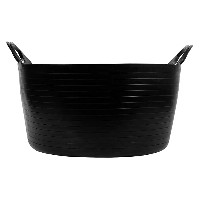 Capazo multiusos - Negro, Plástico, 30 l - Vista frontal