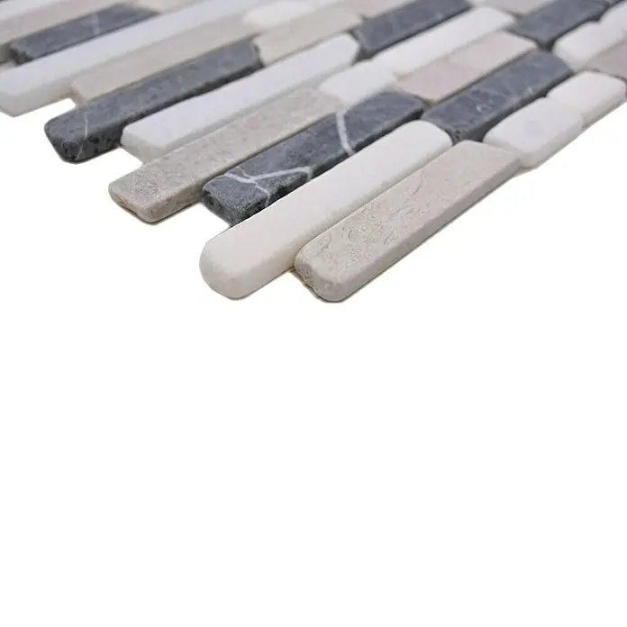 Mosaikfliese MOS BRICK 1125 - 32,2 x 30,5 cm, Grau/Schwarz, Matt - Detailaufnahme