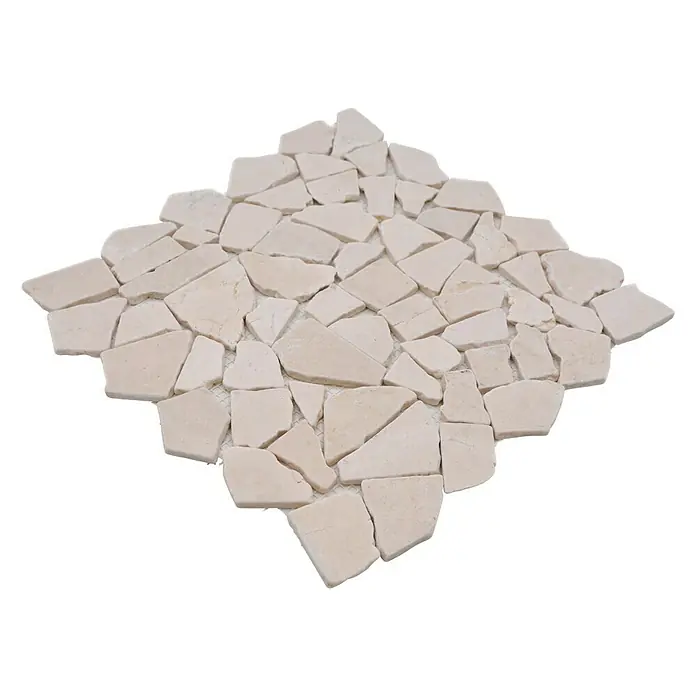 Mosaikfliese Uni CIOT 30/13 - 30,5 x 30,5 cm, Weiß, Matt - Diagonale Ansicht