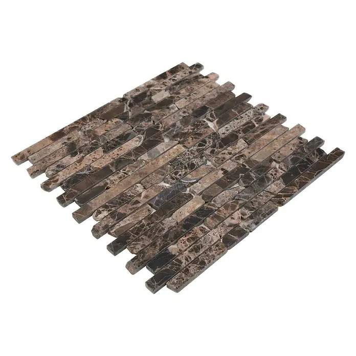 Mosaikfliese Brick MOS BRICK 2909 - 32,2 x 30,5 cm, Beige/Braun, Matt - Diagonale Ansicht