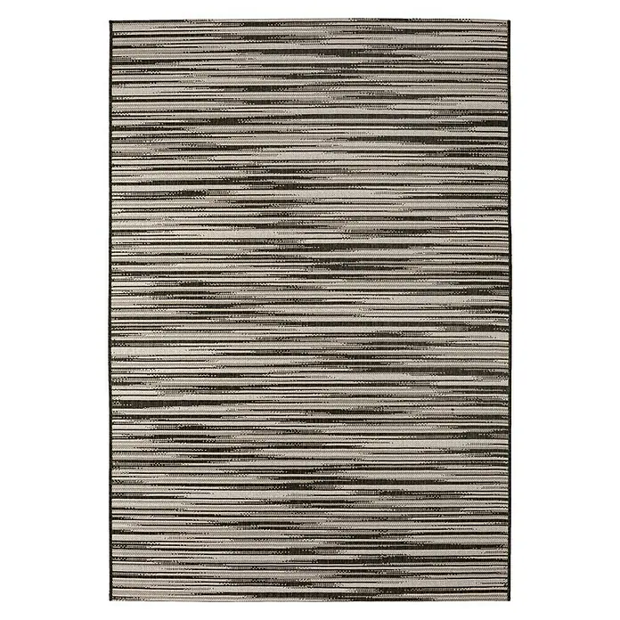 Outdoor-Teppich Arizona - Anthrazit/Greige, 190 x 133 cm, 100 % Polypropylen - Ansicht von oben