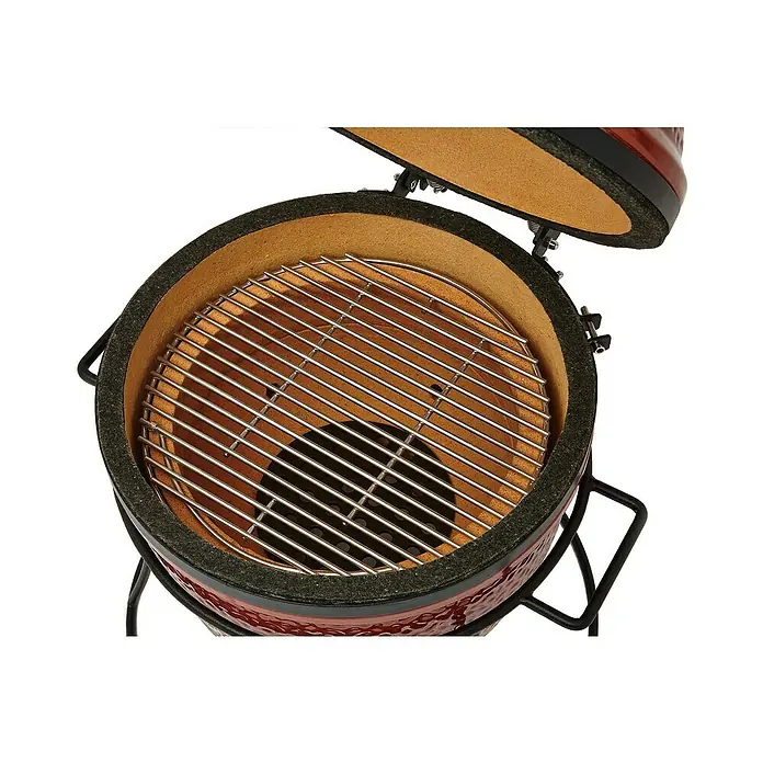 Kamado Joe Holzkohlegrill JOE JUNIOR - Rot, Hauptgrillfläche: Ø 34 cm - Detailaufnahme