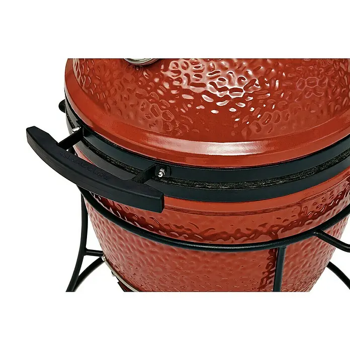Kamado Joe Holzkohlegrill JOE JUNIOR - Rot, Hauptgrillfläche: Ø 34 cm - Detailaufnahme