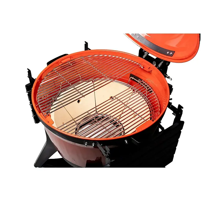 Kamado Joe Holzkohlegrill Kettle Joe - Rot, Hauptgrillfläche: Ø 55 cm - Detailaufnahme