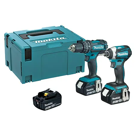 Makita  Set de taladro percutor DTD152Z + taladro combinado DHP482Z