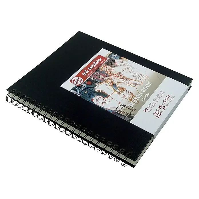 Talens Art Creation Bloc para esbozos Sketch Book spiral - 21 x 28 cm, Número de hojas: 80 ud. - Vista angular