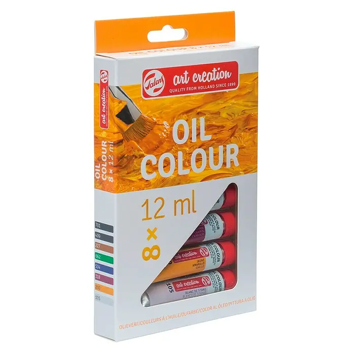 Talens Art Creation Set de pinturas al óleo - Multicolor, 8 ud. x 12 ml, Tubo - Vista frontal