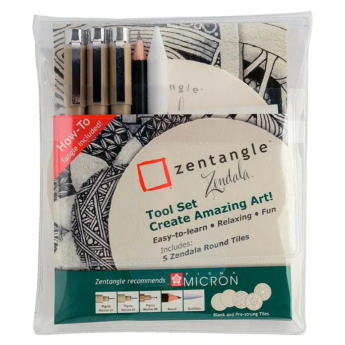 Talens Sakura Set de marcadores de efecto lacado Zentangle Zandala - 10 ud. - Vista frontal