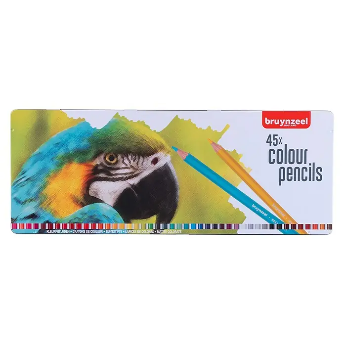Talens Bruynzeel Set de lápices de dibujo Papagayo - 45 ud., Multicolor - Vista frontal