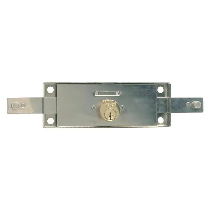 Tover Cerradura para persianas M50 - L x An: 157 x 50 mm, Zincado, Puertas metálicas enrollables - Vista descendente
