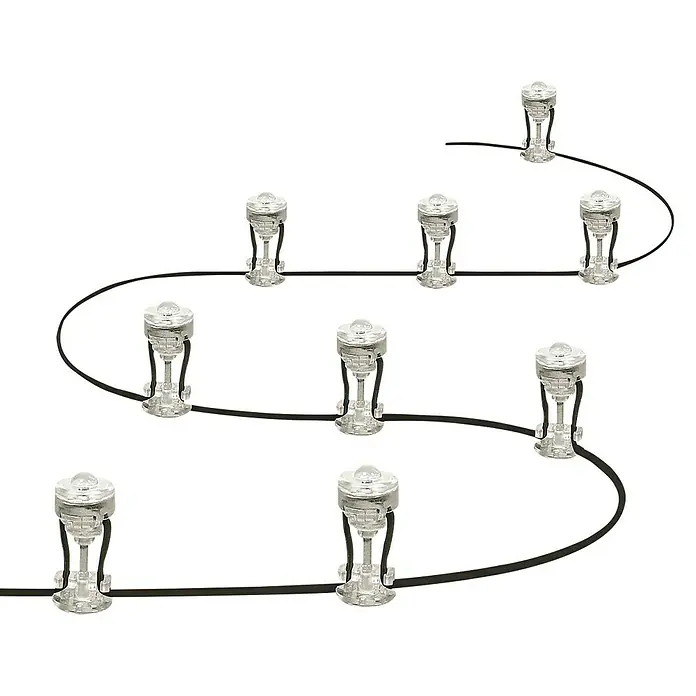 Ledvance LED-Lichterkette - 9,25 m, 9-flammig, Lichtfarbe: Warmweiß - Diagonale Ansicht