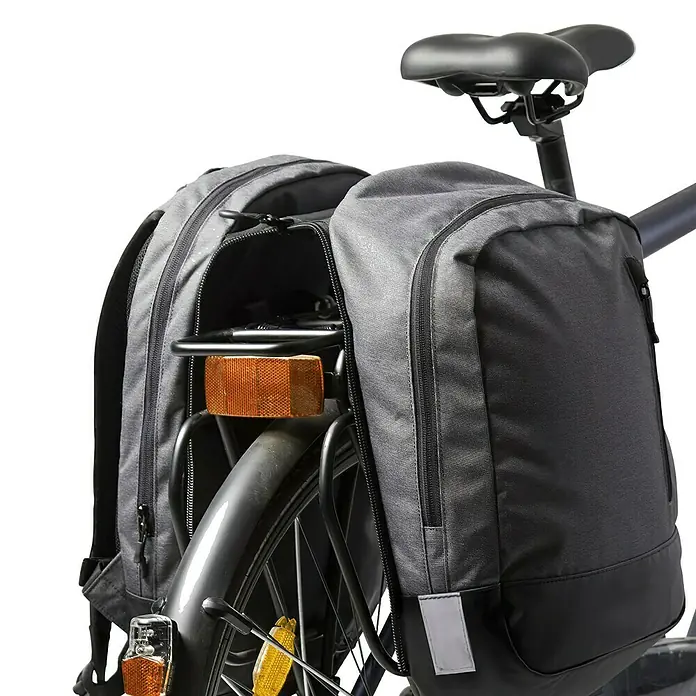 Gepäckträgertasche 2in1 - Volumen: 25 l, Schwarz - Anwendungsbeispiel
