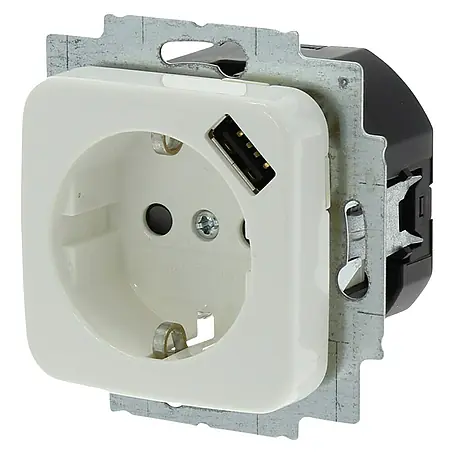 Busch-Jaeger Reflex SI Wandcontactdoos met USB  1-voudig, met USB