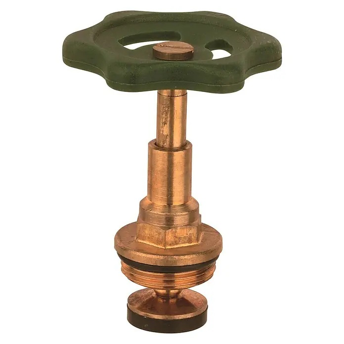 Schrägsitzoberteil - 1″, Messing - Vorderansicht