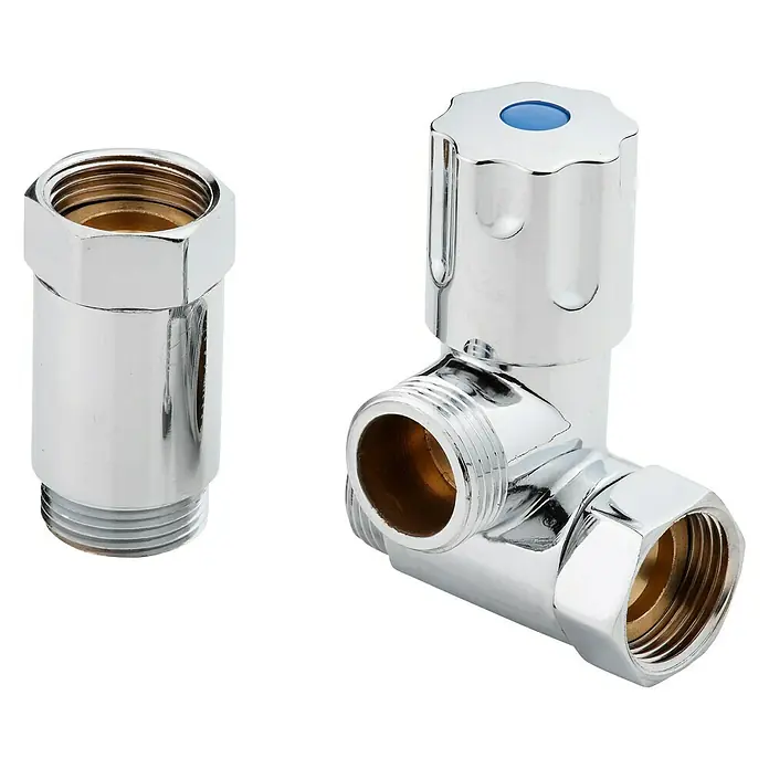 Geräteanschlussventil - ¾″, Metall, Batterie rechts - Diagonale Ansicht