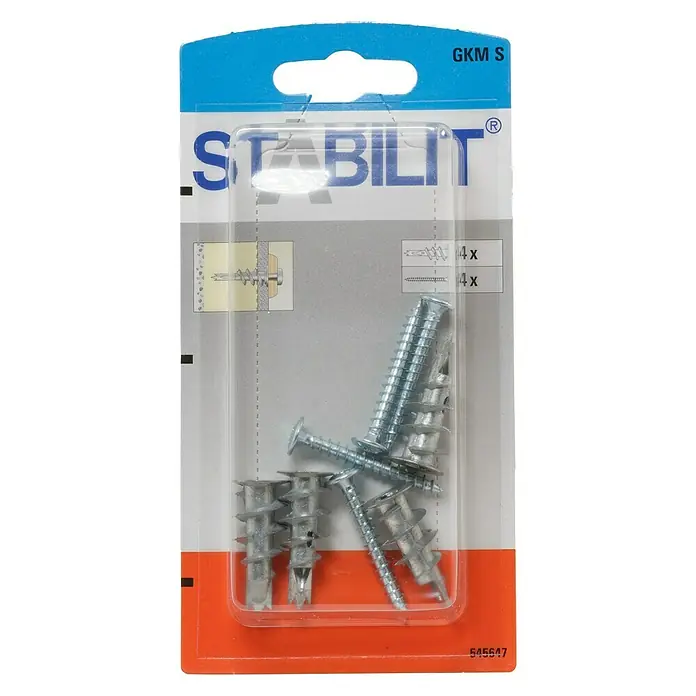 Stabilit Gipskartondübel Metall GKM SK - Inhalt: 8 Stk. - Vorderansicht