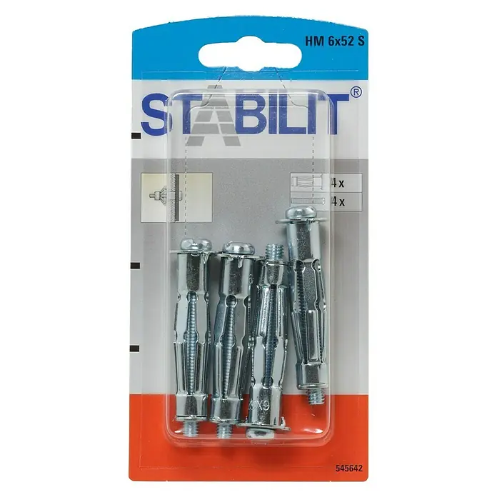 Stabilit Metall-Hohlraumdübel Metall HM 6 - Inhalt: 4 Stk. - Vorderansicht