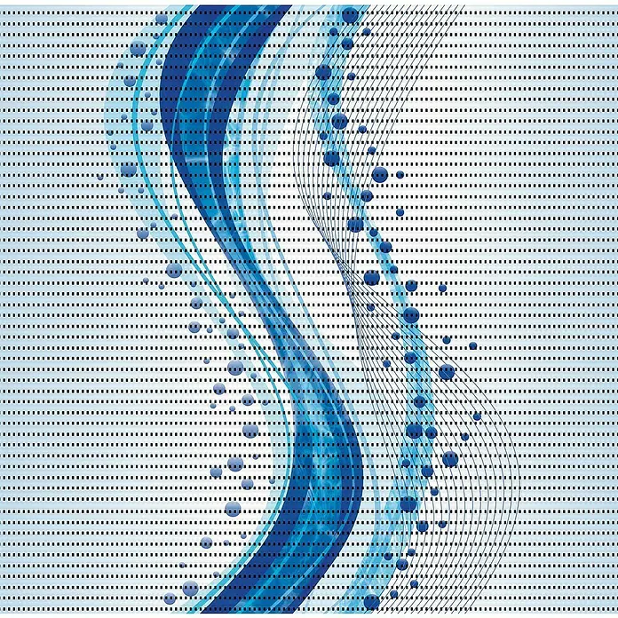 D-c-fix Bodenmatte Comfort Barcelona - 2 m x 65 cm, Blau - Detailaufnahme