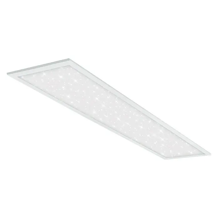 Briloner LED-Panel Sternendekor - 36 W, L x B x H: 119,5 x 29,5 x 6,5 cm, Weiß, Warmweiß - Diagonale Ansicht