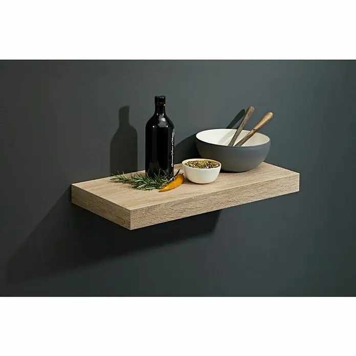 Dolle Zidna polica Big Boy - D x Š x V: 57 x 25 x 5 cm, Hrast, Opteretivost: 30 kg - Proizvod u upotrebi