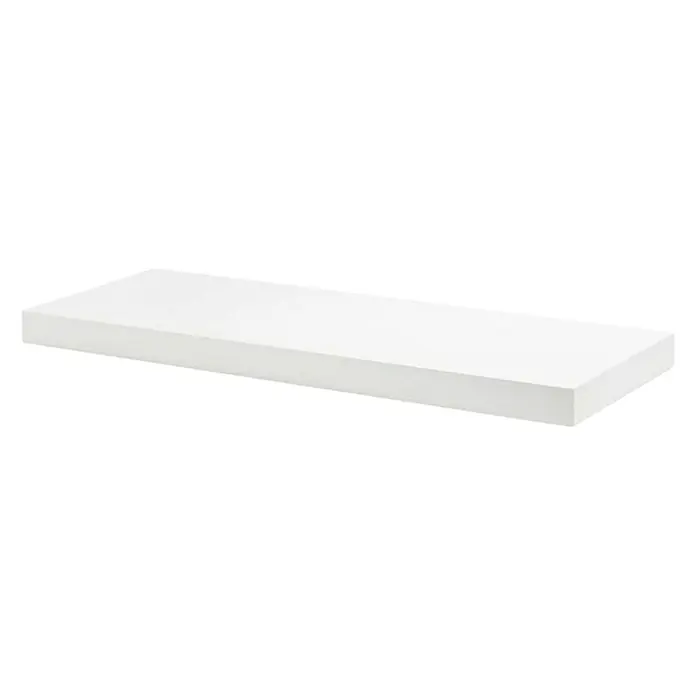 Dolle Zidna polica Big Boy - D x Š x V: 90 x 30 x 5 cm, Bijele boje, Opteretivost: 30 kg - Dijagonalni pogled